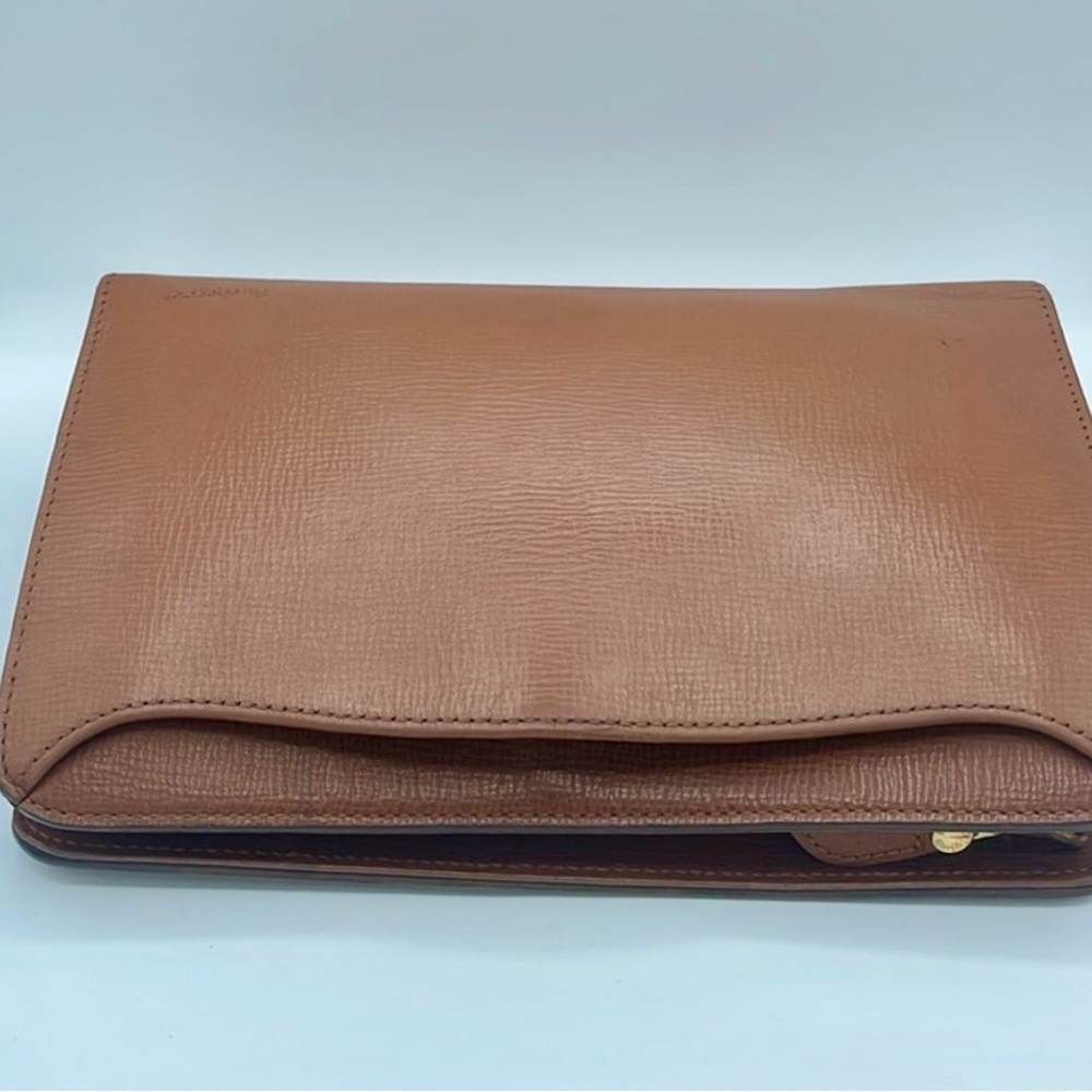 BURBERRY’S Brown Leather Men's Wristlet / Clutch Toiletry or Business Supply Bag - Picture 6 of 10